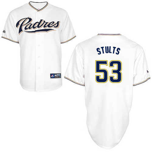 Eric Stults #53 Youth Baseball Jersey-San Diego Padres Authentic Home White Cool Base MLB Jersey